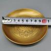 Buddhism Copper Plate 18cm Auspicious Tibetan Brass Engraving Dish Worship For Buddha Fruit Tray Desktop Home Gift Decorative