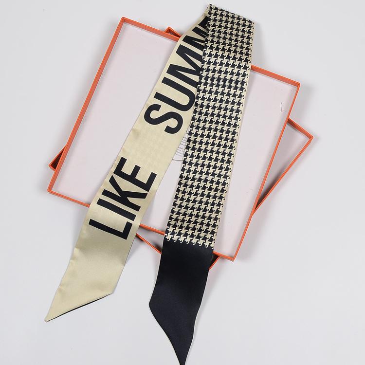 Fashion Print Hair Bands Long Hair Ribbon For Women Girls Bows Ponytail Holder Scarf Sweet Hair Accessories