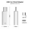 HdoorLink USB C To Apple Pencil Adapter Supports Pairing and Charging of Apple Pencil 1st and iPad 10th Type-C Apple Pencil Charger Connector