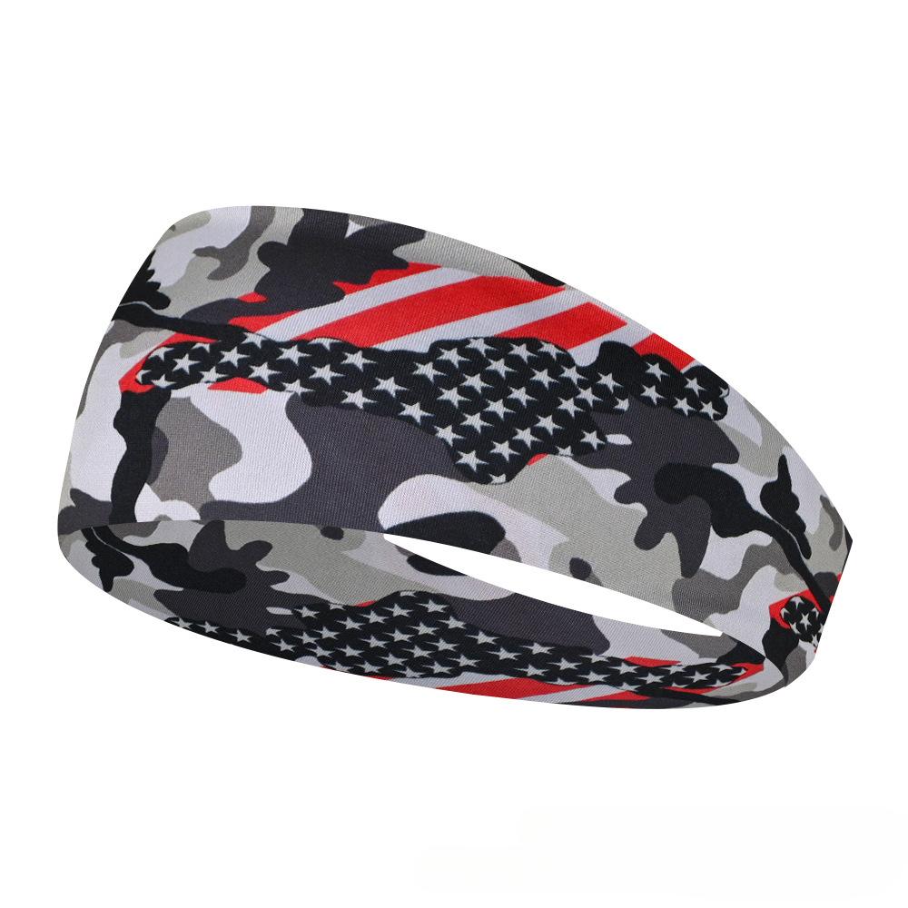 Sports Headband Men Women Printed Wide Sports Sweatband Stretch Elastic Fitness Gym Running Tennis Headwrap Yoga Hair Bands 1pc