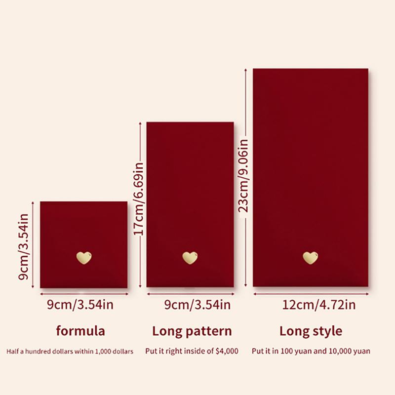 6Pcs/Pack Chinese Red Envelope  Year Spring Festival Children Lucky Money Envelopes Red Packet Gift Envelope Red Bag