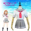 Love Live Sunshine Aqours Така́ми Чи́ка Униформа Матроска Костюм для косплея Юбка Для поклонников аниме