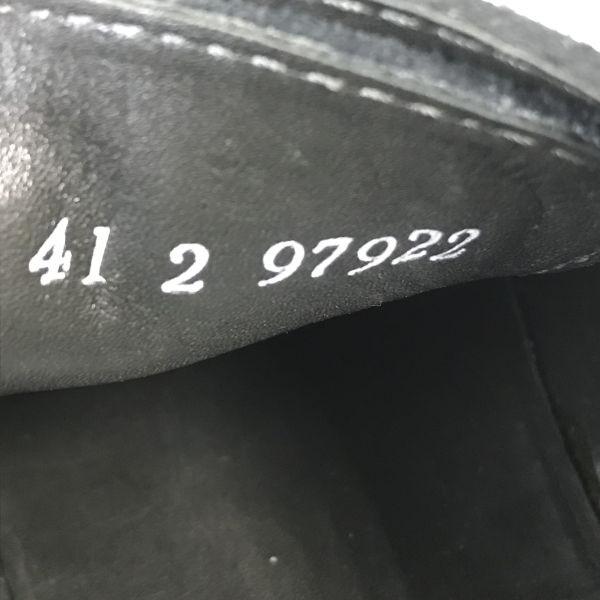 Сделано во Франции KENZO Замшевые Туфли Дерби из Кожи с Гладким Мыском Мужские 41 25.5-26.0 Черные Винтаж(ИСПОЛЬЗОВАЛ)