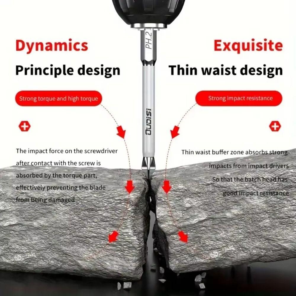 1/7Pcs Anti-Slip Screwdriver Heads Magnetic Cross Nutdriver New PH2 Screwdriver Bit