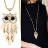 Изысканные черные ожерелья с изображением совы и кошки, подвески для женщин, роскошные украшения для вечеринок, модное длинное ожерелье с опаловой цепочкой, женское рождественское колье в подарок