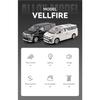 1/18 Toyota Vellfire MPV Automatic Door Alloy Car Model Sound and Light Pull Back Children's Toy Collectibles Birthday Gift