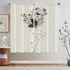 Line Love Pink Curtains for Living Room Bathroom Curtains Tiebacks Bedroom Curtains 2 Pieces Window Blinds Blind Tentacles Curls