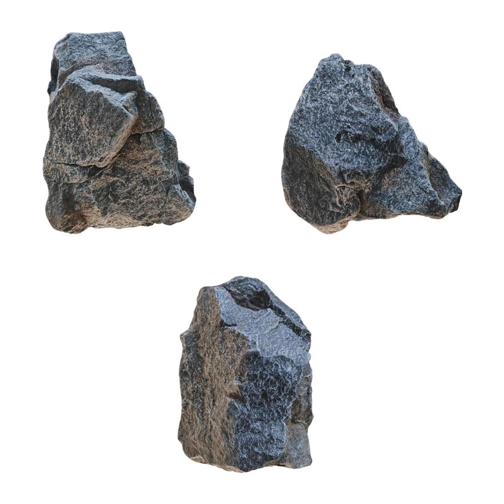 Realistic Artificial Rock PU Foam Multipurpose Faux Stone Yard Ornament for Aquarium Slope Pathway Decor