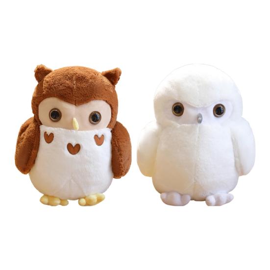 Плюшевая игрушка Ночная сова Белая Коричневая Птица Плюшевая Игрушка Мягкая Игрушка Кукла Подушка