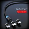360° Magnetic Braided Charging Cable for Android, Apple, Type-C Devices