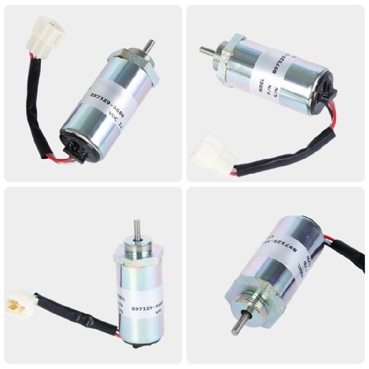897329-5680 Engine Fuel Shut Offs Solenoid Valves 12V for 3LD1 3LD2 4LE1 Engine Car Accessories