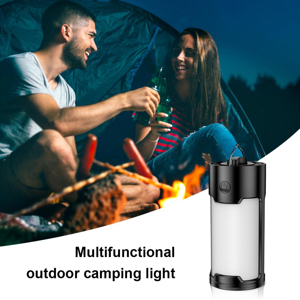 Camping Lamp Outdoor 2 Gear Dimmable LED Hiking Tent Lantern IPX45 Waterproof Indoor Household Night Riding Light