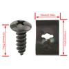 20Pcs Metal U-Type Clip with Screw Auto Interior Trim Panel Fastener Fitting Screw Clamp Retainer for Fender Liner Splash Guard