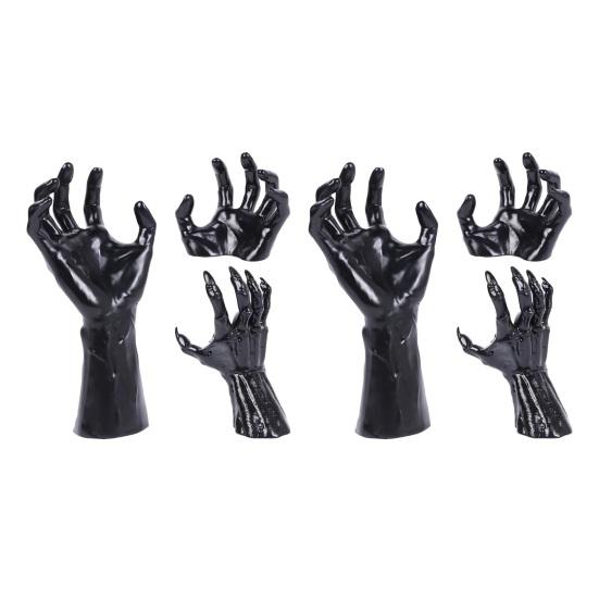 Статуя Руки Демона Хэллоуин Черные Руки Демона Скульптура Настенная Жуткий Дьявол Ручной Орнамент Праздничные Атрибуты