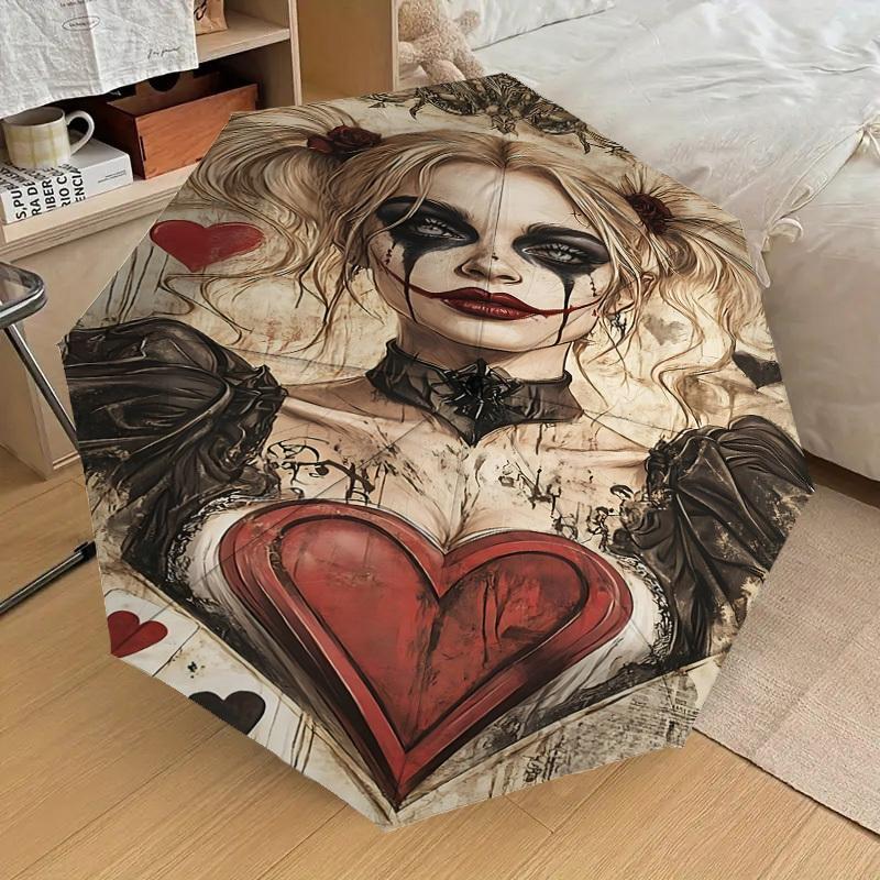 1 шт. Зонт-трость Warner Heart Queen, 8 ребер усиленный, автоматическое открытие, легкий - A111