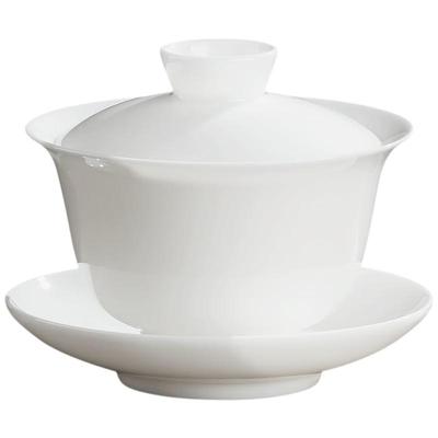 Белый Фарфоровый Набор для Чая Саньцай Buzhuo Gaiwan