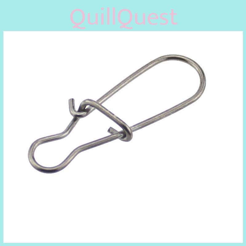 Premium Stainless Steel Fishing Fastlock Needle Swivels Snap Duo-lock Hooks Tackle Set Of 100