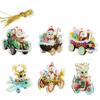 6Pcs Creative Christmas Decoration Pendant Santa Christmas Tree Hanging Ornament  Garden