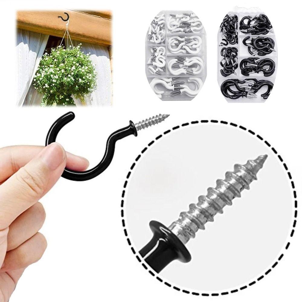 70pcs Anti-Rust Open Type Screw Eye Ring Hook Premium Metal Hardware Set Combination Kit Kitchen