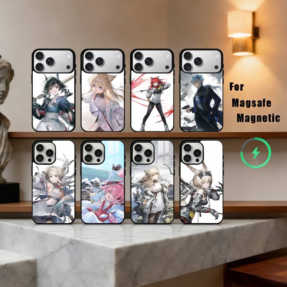 A-Arknight-T E-Enfield G-Game Чехол для телефона iPhone17,16,15,14,13,12,11 Plus,Pro Max Магнитный для Magsafe Беспроводная зарядка