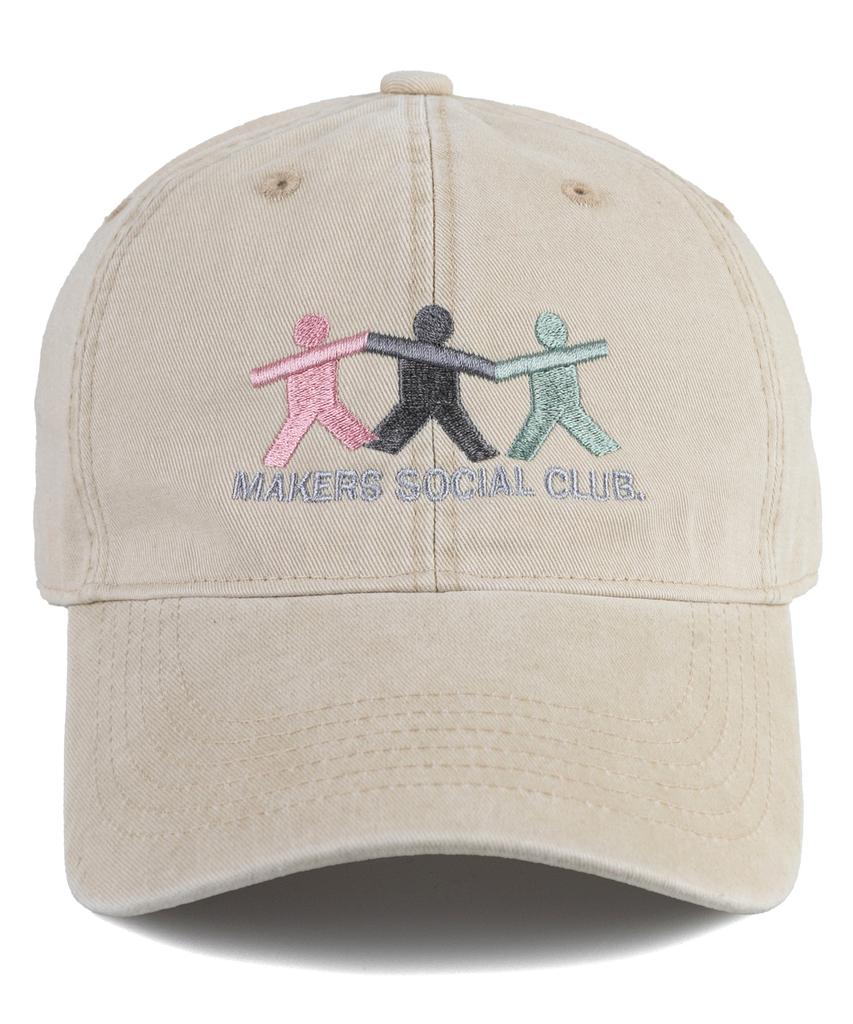 Кепка-бейсболка Social Club Wig Makers - Светло-бежевая