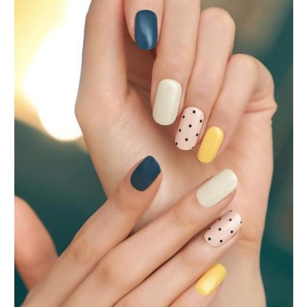 Edge U Shop Gel Attaching Gel Nails, Polka Dots for Your Taste, 1 Piece