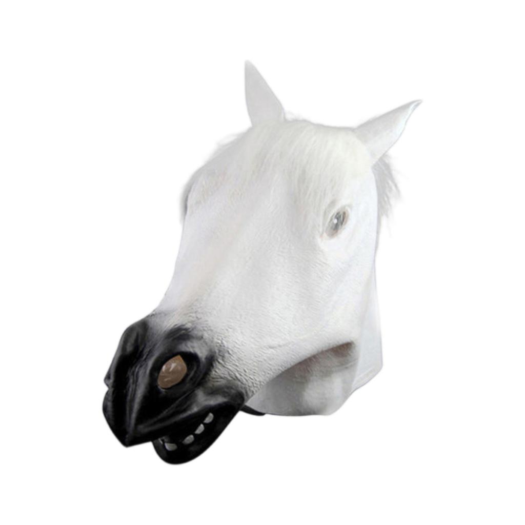 Horse Head Mask, Animal Head Cover, Brown Horse Mask, Latex Mask, Safe And Nontoxic, Suitable For Festival Parties And Pranks