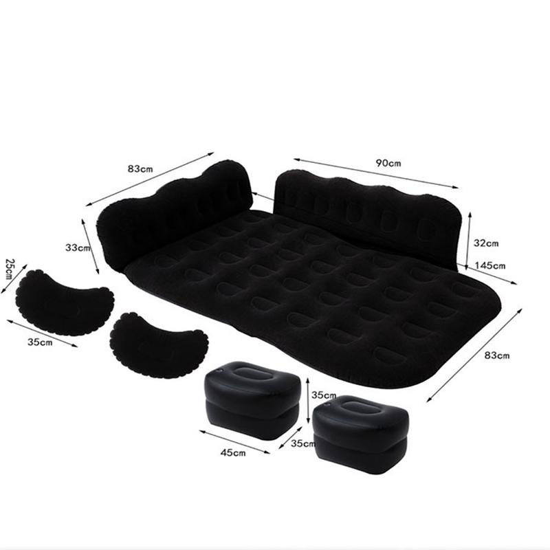 Car Travel Bed Air Inflatable Mattress Camping Sofa Automotive Rear Seat Rest Beds Inflable Sleeping Flocking Cushion