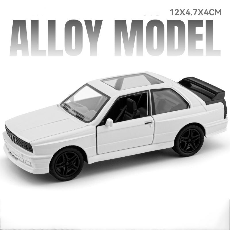 1:36 M3 Спортивный Автомобиль Модель Игрушка Сплавной Кузов Резиновые Шины Миниатюрные Автомобили Двери Открываются Оттяни и Поехали Модели Интерактивные Игрушки