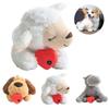 With Heartbeat Simulator Calming Dog Plush Toy Pet Sleep Aid Stuffed Doll  Anxious Pets