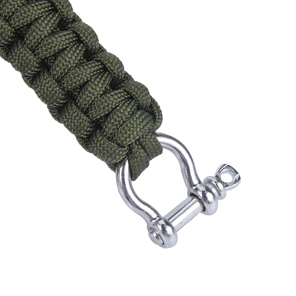 Военный 550 Паракордовый плетеный браслет выживания из нержавеющей стали с пряжкой на открытом воздухе