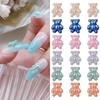 5pcs Cute Bear Nail Rhinestones 3D Bear Nail Decorations Gummy Bear Nail Charms Nail Jewelry for Women Girls Nail Gems