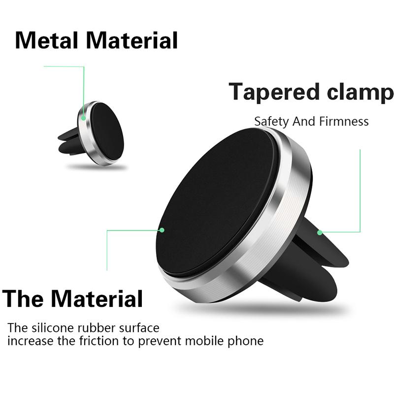 Car Magnetic Holder Universal Air Vent Mount Stand Accessories For iPhone Samsung Xiaomi Magnet Holder Stand in Car Mobile Phone Mass Air Flow 3