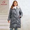 2023 New Women's Winter Jackets Plus Size Long Warm Parkas Elegent Hooded With Fur High-quality Quilted Coats Women 1131