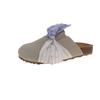 [Ushilai] Thick-bottomed Flat-bottomed Bag Head Slippers for Women's 2025 Summer New Non-slip Boken Semi-slippers
