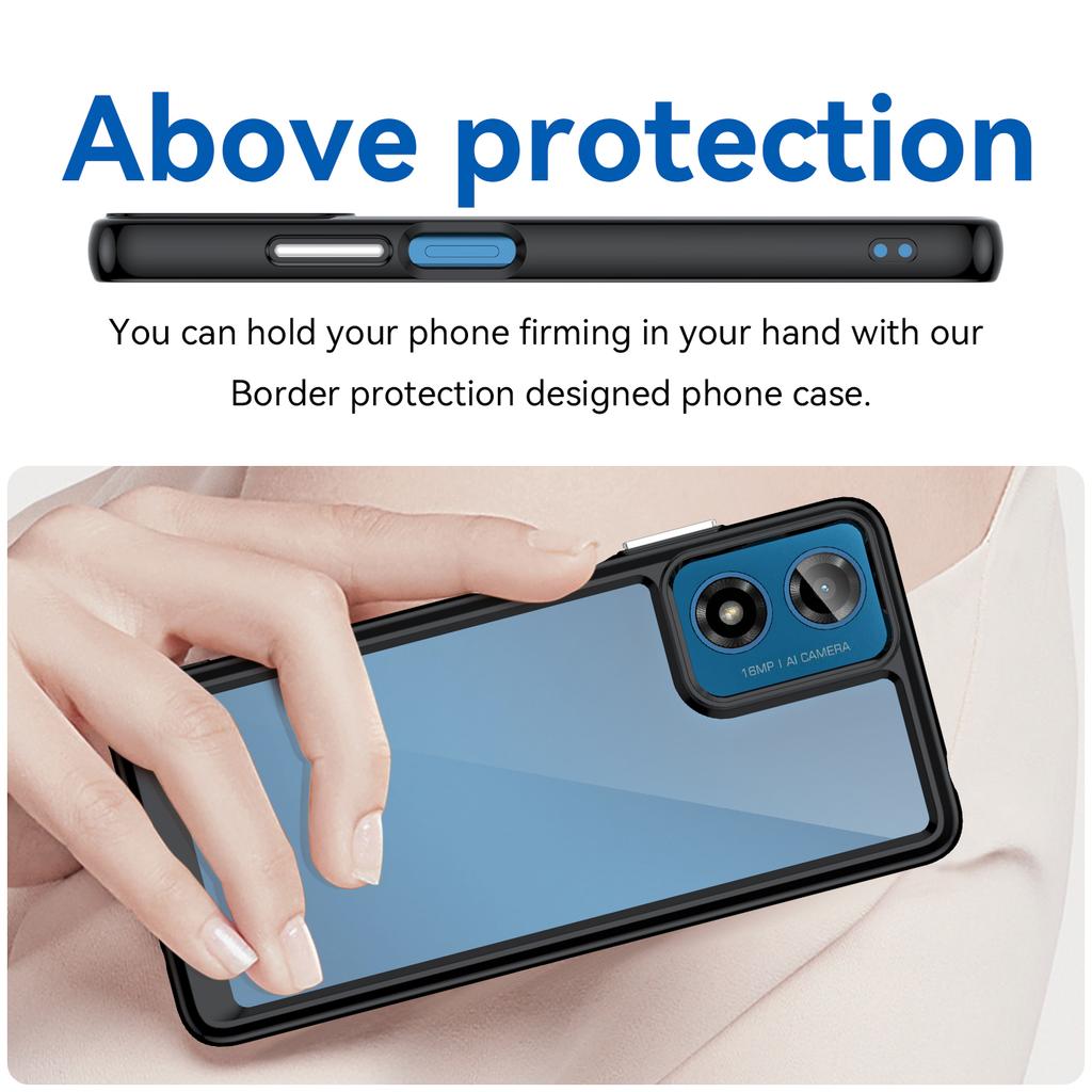 Transparent TPU Case for Motorola Moto G35 G55 G75 G85 5G G04S G04 G24 Power E14 Protective Cover Clear Fundas Coque Capa