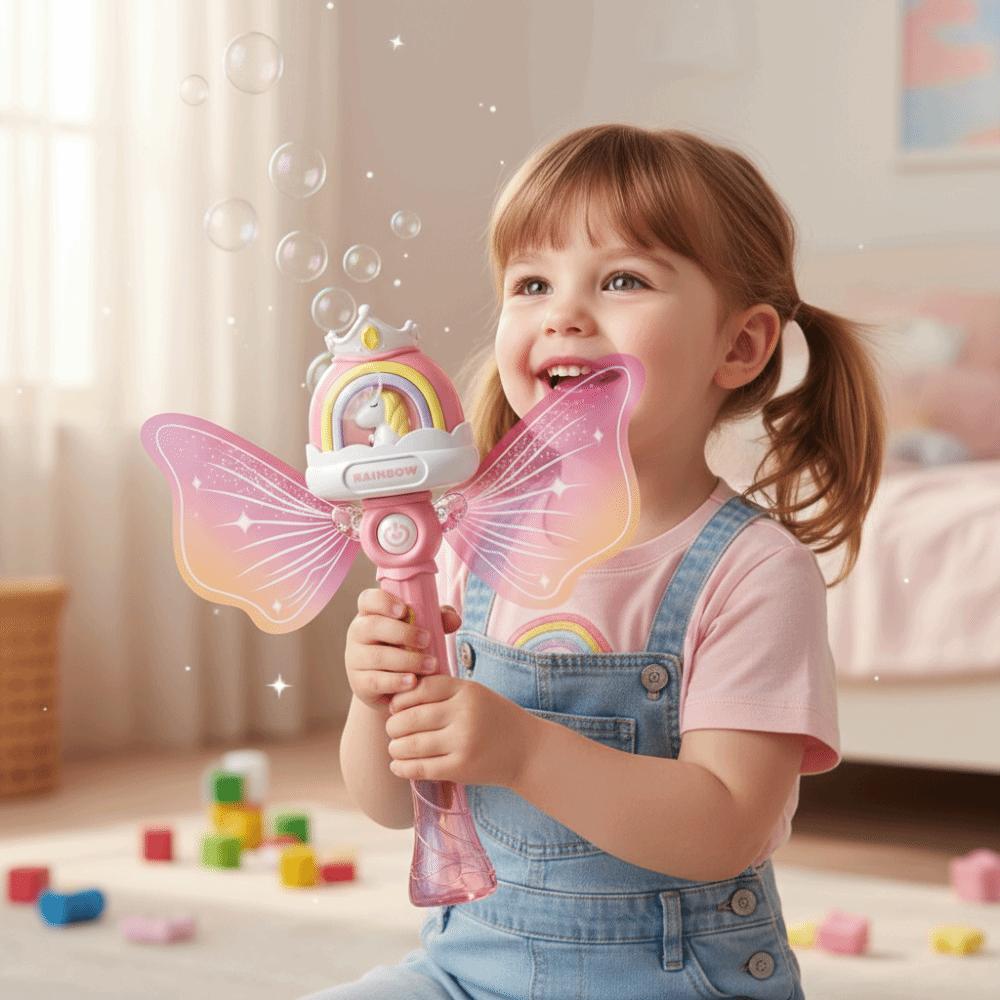 Hand-Held Design Bubble Blower LED Lights Pony Bubble Blower Children's Toy