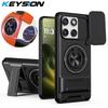 KEYSION Магнитный чехол для телефона Motorola MOTO Edge 70 5G Сдвижная защита камеры Вертикальная подставка Кольцо 360° Ударопрочный чехол