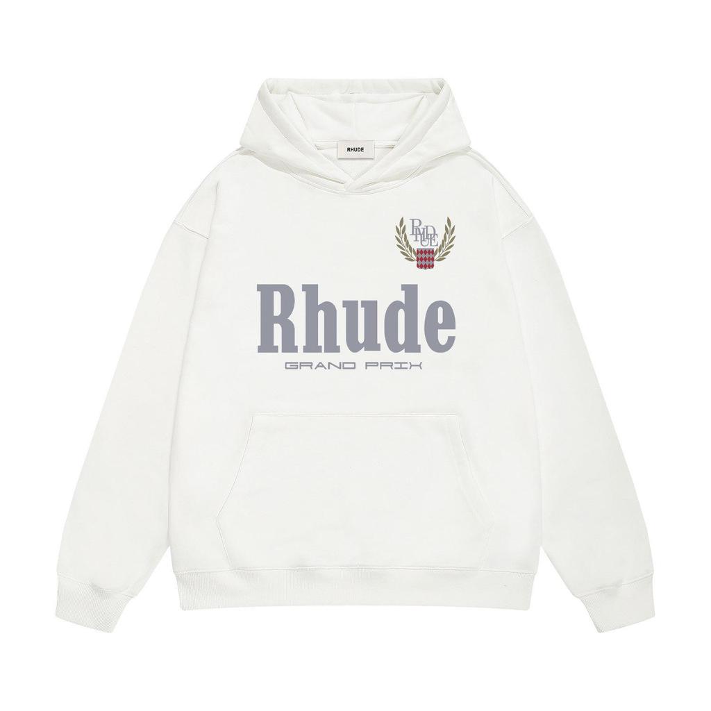 RHUDE Unisex Multi-color Trendy High Street Printed Hoodie