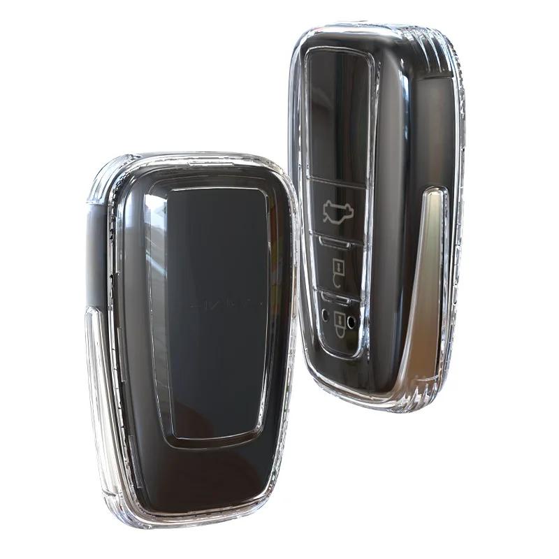Чехол из ТПУ для автомобильного ключа Toyota Land Cruiser Prado Crown TLK Yaris Cross Hilux Innova Rav4 Fortuner Camry Prius Corolla Avalon CHR