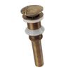 Pop Up Sink Drain Vintage Sink Vessel Drain Stopper Plant Pattern Brass Quick Drainage Sink Parts