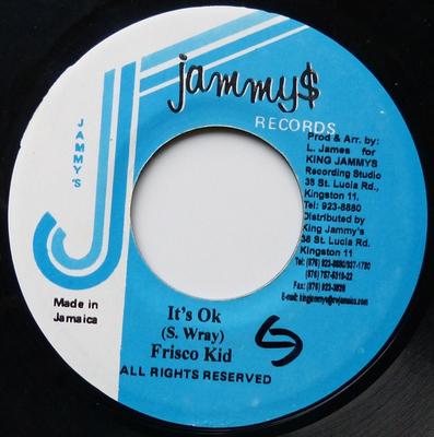 7-дюймовая пластинка FRISCO KID - It's Ok NONE Jammy's Records Ямайка Регги, Ска и Даб Б/У