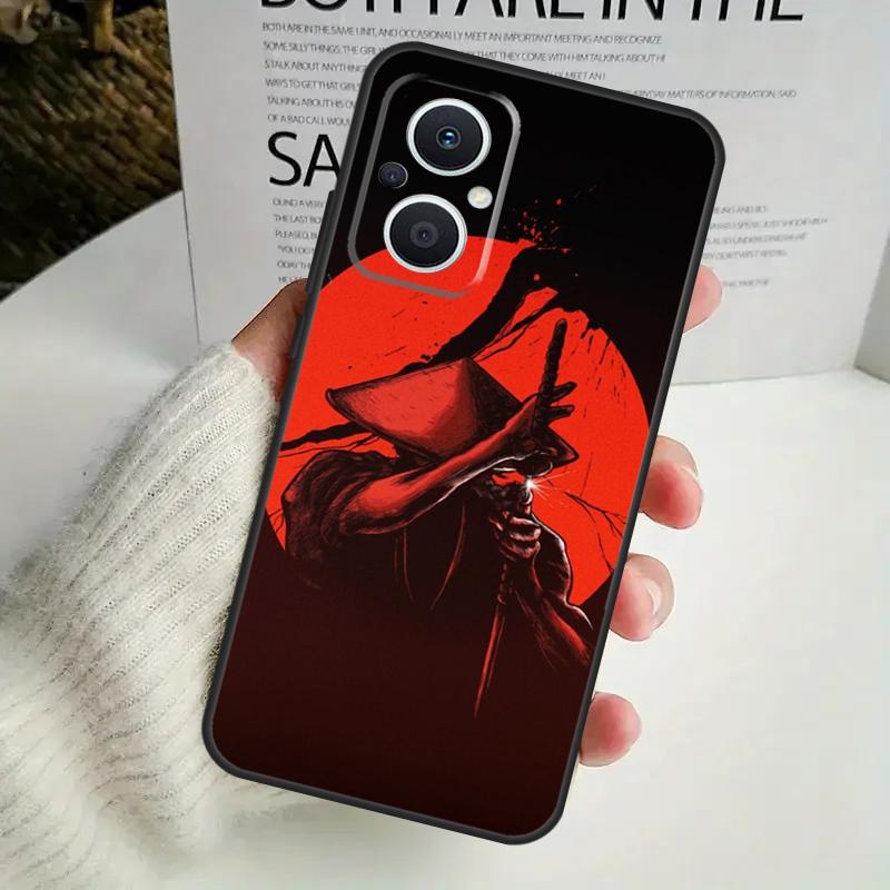 Японский воин-самурай Чехол для OPPO Reno 12F 13F 14F 10 11 12 13 14 Pro 8T 7 8 Lite OPPO Find X6 X5 X8 X9 Pro Чехол