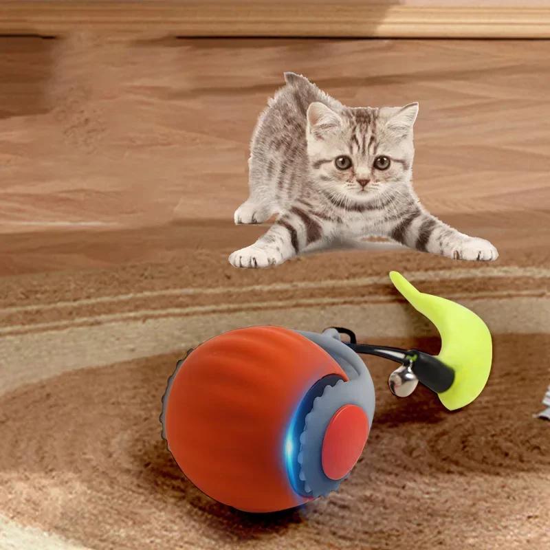 1/2PCS Interactive Cat Toys Ball Auto Electric Rolling Ball Toys for Cats/Kitty Pets Smart Automatic Teaser USB Rechargeable