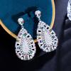 Heavy Industry Light Luxury Color Zircon Earrings Full Diamond Premium Multi-Color Earrings Earrings