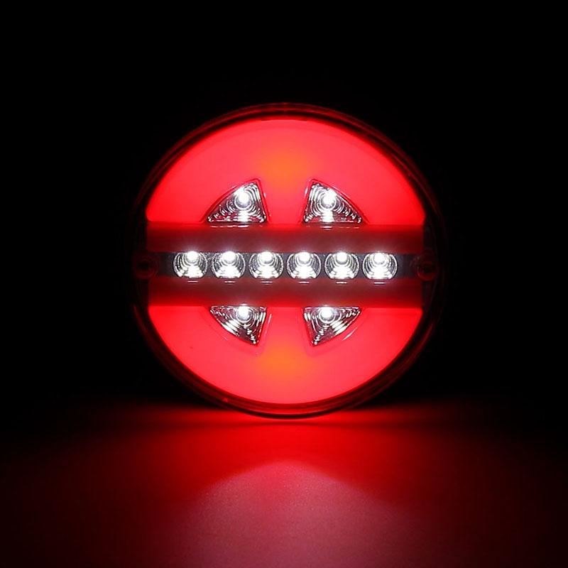 2PCS LED Truck Trailer Tail Lights Waterproof Flow Running Turn Signal Brake Stop Light Pickup Rear Light Tractor Taillights