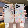 Летняя маленькая свежая аппликация чехол для мобильного телефона iPhone17ProMax Apple 16Pro маленький цветочный защита объектива женский