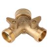 3/4 Inch Brass 2 Way Valve Splitter Hose Pipe Tap Connectors for Garden Irrigation