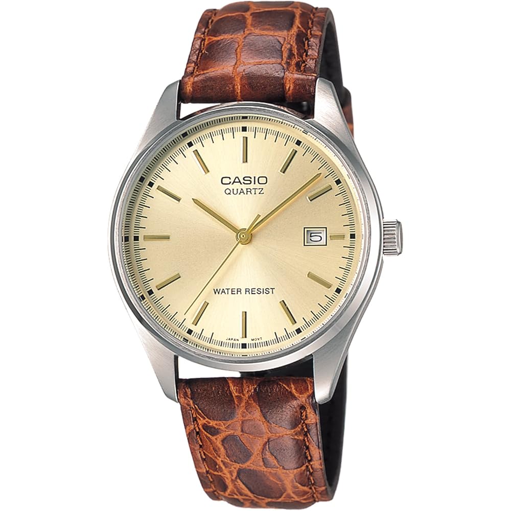 Casio Collection MTP-1175E-9AJF Standard Men's Watch Analog Quartz Leather Band Gold