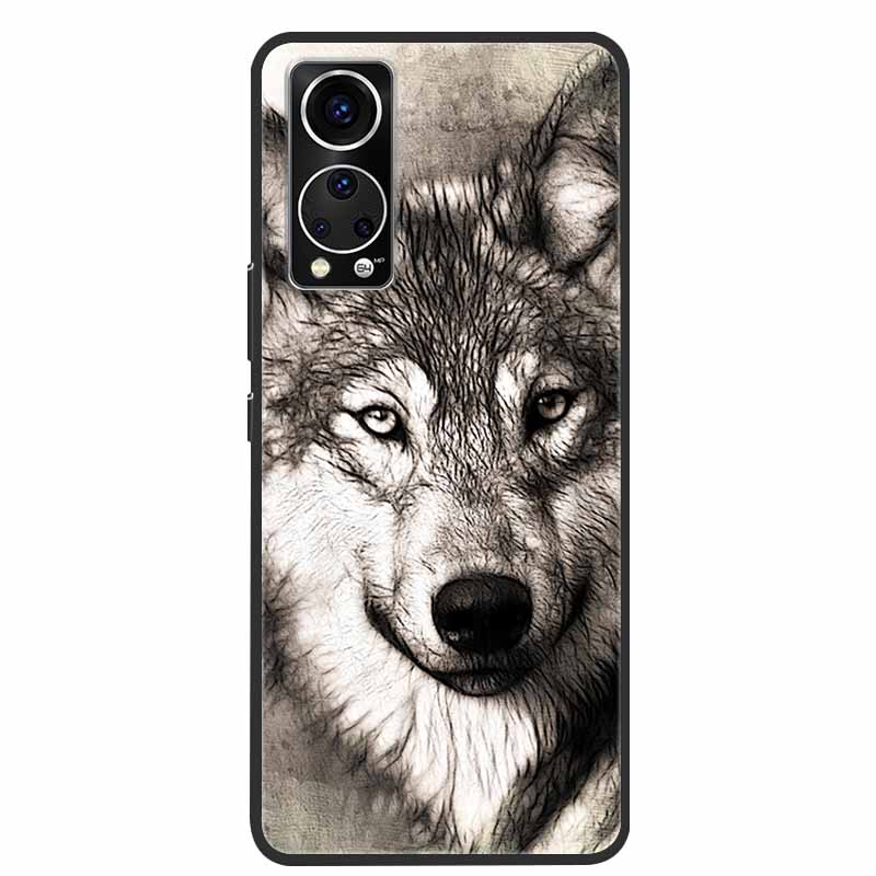 Чехол для телефона ZTE Axon 30 Cover Крутой Волк Лев Тигр Черный Силикон Мягкий Funda Для ZTE Axon 30 Задняя крышка Чехол Axon30 5G Coque